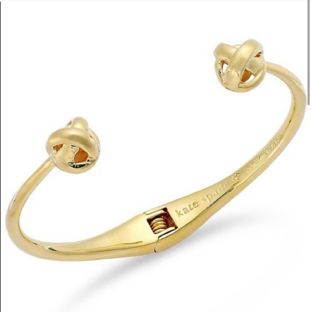 Kate Spade Gold Tone Knot Cuff Bracelet